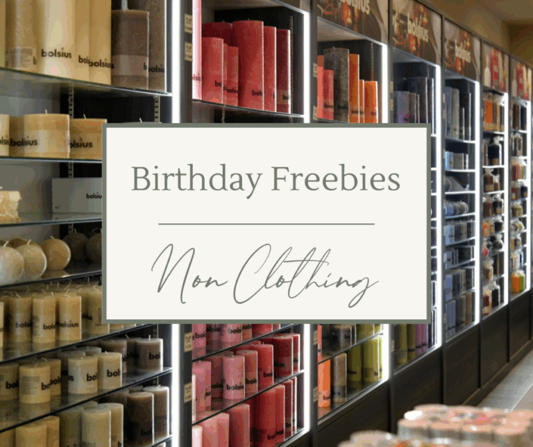 Retail Birthday Deals (Non-Clothing)