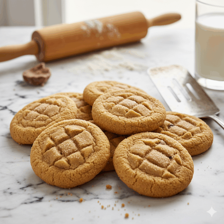 Easy 4 Ingredient Peanut Butter Cookies (No Flour, Soft & Chewy)